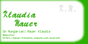 klaudia mauer business card